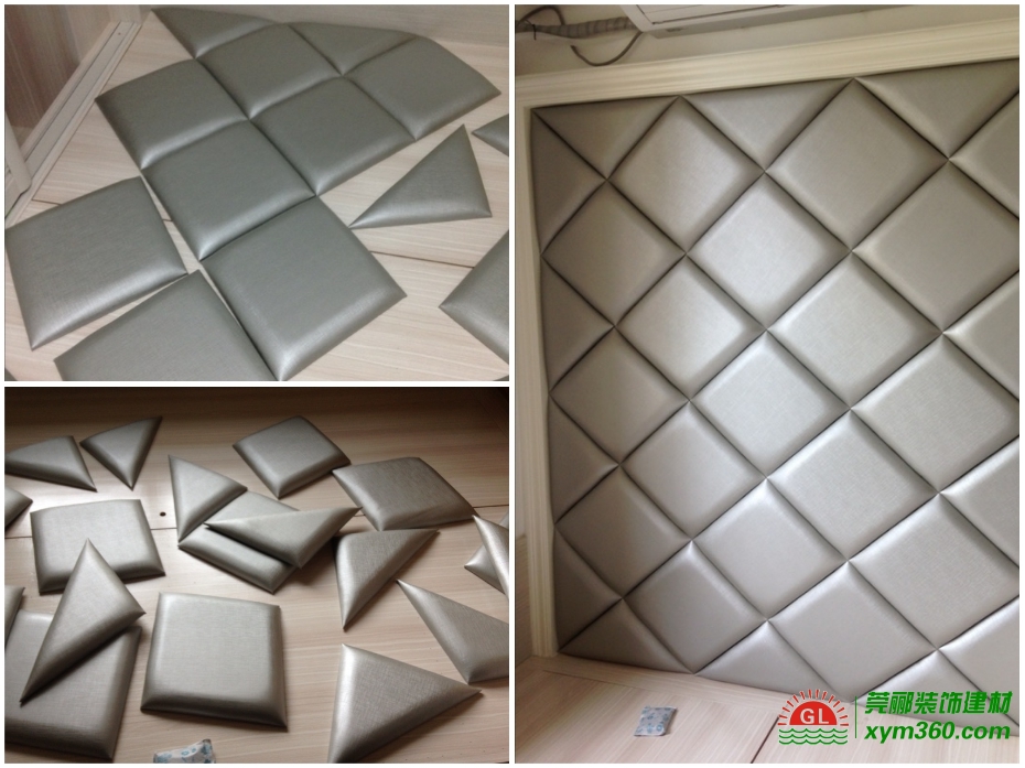 時尚銀色軟包背景墻，個性化定制軟包